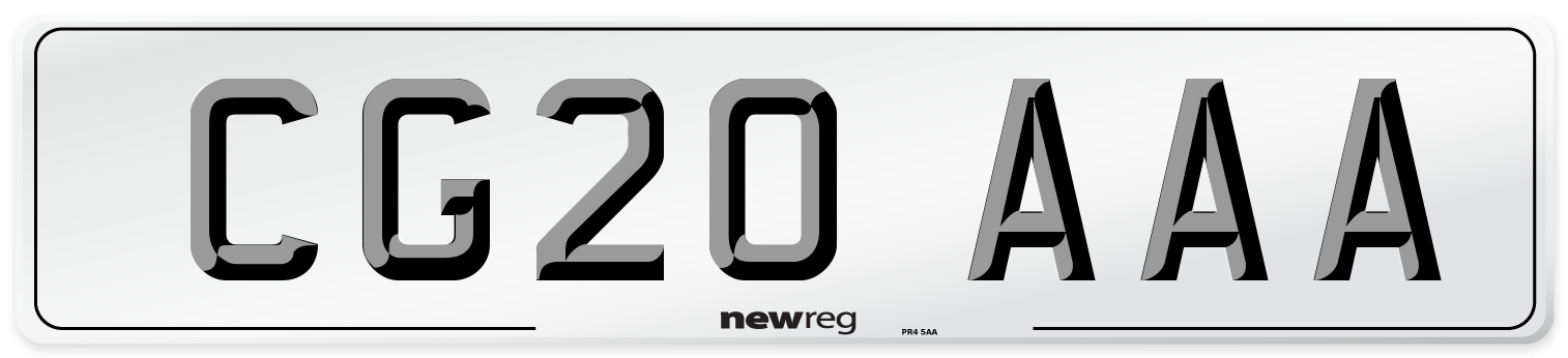 CG20 AAA Number Plate from New Reg